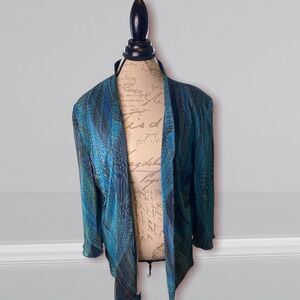 NWOT Vintage plus size Women’s multi color open soft R&K cardigan